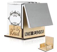 Affrolling Book Holder Tbr Wooden Bookends Bookish Accessories Reading Shelves Stand Holder for Book Lover Gift Club Members Student Teacher Reading Accessories