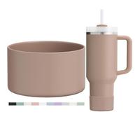Affute Protective Silicone Boot Sleeve Cover for Stanley Quencher H2.0 40 30 20 oz & IceFlow Flip 30 20 oz(Almond Rose)