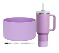 Affute Protective Silicone Boot Sleeve Cover for Stanley Quencher H2.0 40 30 20 oz & IceFlow Flip 30 20 oz(Violet)