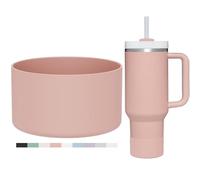 Affute Protective Silicone Boot Sleeve Cover for Stanley Quencher H2.0 40 30 20 oz & IceFlow Flip 30 20 oz(Pink Dusk)