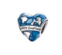 Afg Genuine Sterling Silver S925 Charm Bead Travel World Ship Airplane Charms Fit for Pandora Bracelets