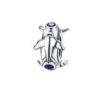 Afg Genuine Sterling Silver S925 Charm Bead Travel World Ship Airplane Charms Fit for Pandora Bracelets
