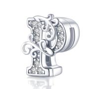 Afg Letter Clip Charm Sterling Silver 925 Fit for Pandora Reflexions Mesh Bracelet Alphabet Initial Charms Jewelry Gifts for Women Girl With Free Black Pouch (P)