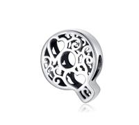 Afg S925 Letter Bead Charm Compatible with European Bracelets, Alphabet Q