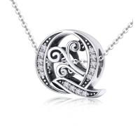 Afg S925 Letter Bead Charm Fit For European Bracelet, Alphabet Q