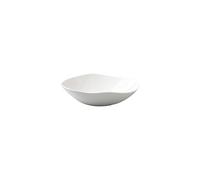 AFGFGHES Dinner Plates 7.5-inch Hotel Kitchen Tableware White Porcelain Irregular Shallow Plate Cold Dish Creative Fusion Club Special Dinner Set(9.5 in)