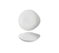 AFGFGHES Dinner Plates 7-inch White Ceramic Special-Shaped Appetizer Home Dish Plate Irregular Salad Bowl Hotel Restaurant Tableware Dinner Set(9 in)