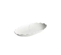 AFGFGHES Dinner Plates Steamed Fish Plate Household Oval Deep Creative Ceramic Restaurant Kitchen Home Living Room Dining Table Appetizer Dinner Set(14 in)