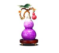 AFGFGHES Statue Suitable For Living Room Study Desk Decoration Antique Bookshelf Gourd Copper Ornaments Brass Figurine