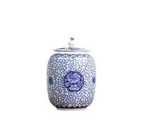 AFGFGHES Tea Caddy Blue And White Tea Cans Storage Cans Ceramic Sealed Cans Household Sealed Food Cans Seal Kitchen Jar For Coffee Kitchen Tea Canisters(A)