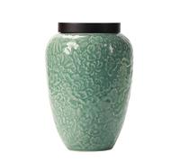 AFGFGHES Tea Caddy Tea Canister Ceramic Large Coffee Canister with Lid Embossed Sealed Can Storage Food Organization Kitchen Canisters Kitchen Tea Canisters
