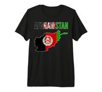 Afghan - Afghanistan Country Map Flag Premium T-Shirt