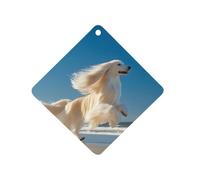 Afghan Dog Beach Car Air Freshener Aromatherapy Tablets Hanging Scented Cards for Rooms Bathrooms Wardrobe Rhombus