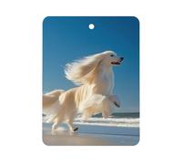Afghan Dog Beach Car Air Freshener Aromatherapy Tablets Hanging Scented Cards for Rooms Bathrooms Wardrobe Square