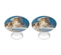 Afghan Dog Beach Cute Drawer Handles Modern Round Design Colorful Drawers Knobs Perfect for Kitchen Cabinets Dressers