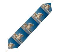 Afghan Dog Beach Table Runner with Tassels Soft Plush Kitchen Dining Table Cover Decor for Home Kitchen Holiday