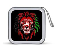 Afghan Flag Afghanistan Lion Portable CD Case Holder 48 Capacity Travel DVD Storage Boxs Wallet Bag