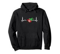Afghan Flag Heartbeat Country Outline Afghanistan Pullover Hoodie