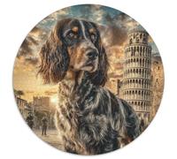 Afghan Hound 1000 Piece Jigsaw Puzzle Adults Jigsaw Gifts Animal Round Puzzles Home Decoration And Kid 1000pcs (67.5x67.5cm)