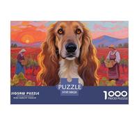 Afghan Hound 1000 Piece Puzzle Educational Games Cute Dog Gifts for Men38x26cm/1000pcs