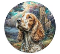 Afghan Hound 1000 Piece Round Puzzles for Kids And Adults Jigsaw Unique Shape Impossible for Creative for Teenagers And Adults 1000pcs (67.5x67.5cm)