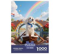 Afghan Hound 1000 Pieces Jigsaw Puzzles Cute Pets Jigsaw Puzzles for Kids Creative Home Decoration Birthday Gifts Age 14+ ForAdults 38x26cm/1000pcs