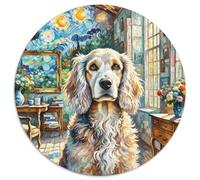 Afghan Hound 1000 Pieces Jigsaws Pet Dog Round Jigsaw Jigsaw Puzzles Creative Unique Challenge Games 1000pcs (67.5x67.5cm)