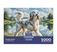 Afghan Hound Adult Jigsaw Puzzle: Dog Walks by Lakeside Educational Game Decompression for Adults Teens & Home Decor 52x38cm/1000pcs