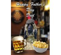 Afghan Hound Dog A5 Personalised Greeting Card Father's Day Pub Pint codePC80