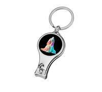 Afghan Hound Dog with Rainbow Hair Nail Clipper Portable Metal Fingernail and Toenail Clippers Cutters with Bottle Opener Keychain