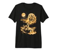Afghan Hound Howling to The Moon Premium T-Shirt