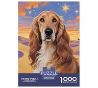 Afghan Hound Jigsaw Puzzles for Adults 1000 Beautiful Decoration Puzzle Cute Dog Challenging Puzzles Gifts for Men70x50cm/1000pcs
