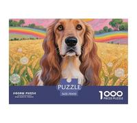 Afghan Hound Jigsaw Puzzles for Adults 1000 Educational Games Cute Dog Fun Present & Activity for Home70x50cm/1000pcs