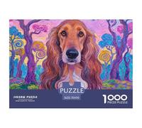 Afghan Hound Jigsaw Puzzles for Adults 1000 Educational Games Cute Dog Gifts for Men70x50cm/1000pcs