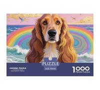 Afghan Hound Puzzles 1000 Pieces for Adults Beautiful Decoration Puzzle Cute Dog Colourful,Fun,Challenging And Brainteasing Adults Jigsaw Puzzle Gifts for Men70x50cm/1000pcs