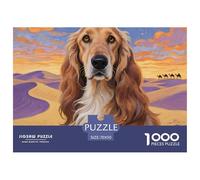Afghan Hound Puzzles 1000 Pieces for Adults Beautiful Decoration Puzzle Cute Dog Colourful,Fun,Challenging And Brainteasing Adults Jigsaw Puzzle Fun Present & Activity for Home70x50cm/1000pcs