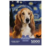 Afghan Hound Puzzles 1000 Pieces for Adults Beautiful Decoration Puzzle Cute Dog Fun Present & Activity for Home70x50cm/1000pcs