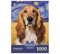 Afghan Hound Puzzles 1000 Pieces for Adults Beautiful Decoration Puzzle Cute Dog Gifts for Men70x50cm/1000pcs