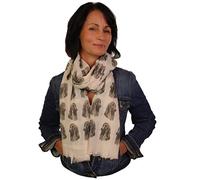 Afghan Hound scarf with dogs on Hand Printed in the UK - Afghan gifts for women