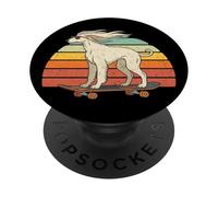 Afghan Hound Skateboard Retro Sunset Dog Skater PopSockets Adhesive PopGrip