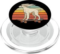 Afghan Hound Skateboard Retro Sunset Dog Skater PopSockets PopGrip for MagSafe
