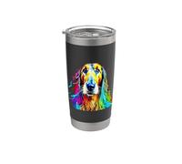 Afghan Hound Splash I Pop Art Afghan Hound Stainless Steel Insulated Tumbler