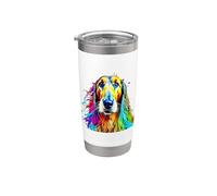 Afghan Hound Splash I Pop Art Afghan Hound Stainless Steel Insulated Tumbler