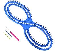 Afghan Knitting Loom, 8 Shaped Knitting Loom Kit with Crochet Suture Needles, for Large Projects Shawl Scarf Blankets Sweater Knitter, DIY Handmade Crafts