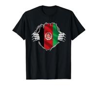 Afghan T-Shirt Super Afghanistan Flag Afghan Roots Heritage Value Graphic T-Shirt, Men, Black, L