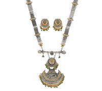 Afghani Ethnic Indian Statement Silver Gold Oxidized Boho Gypsy Long Necklace Earring Jewelry 08on
