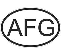 Afghanistan Afghan Flag Country Code Oval Sticker Sticker Car Bike AFG