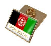 Afghanistan Flag Brooches - Ethnic Style Hip Hop Flag Shape Badge Pin,Vintage Brooch For Women Men Charm Jewelry Patriot Clothing Bag Accessories Character