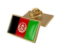 Afghanistan Flag Brooches - Ethnic Style Hip Hop Flag Shape Badge Pin,Vintage Brooch For Women Men Charm Jewelry Patriot Clothing Bag Accessories Rectangle