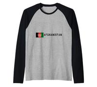 Afghanistan Flag Emblem Pride Raglan Baseball Tee